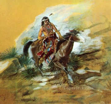 the crow scout 1890 Charles Marion Russell Oil Paintings